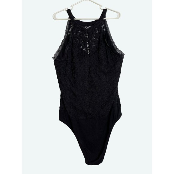 Torrid NWT Black Hi Neck Lace Bodysuit Size 3 /‎ 3X - Picture 1 of 13